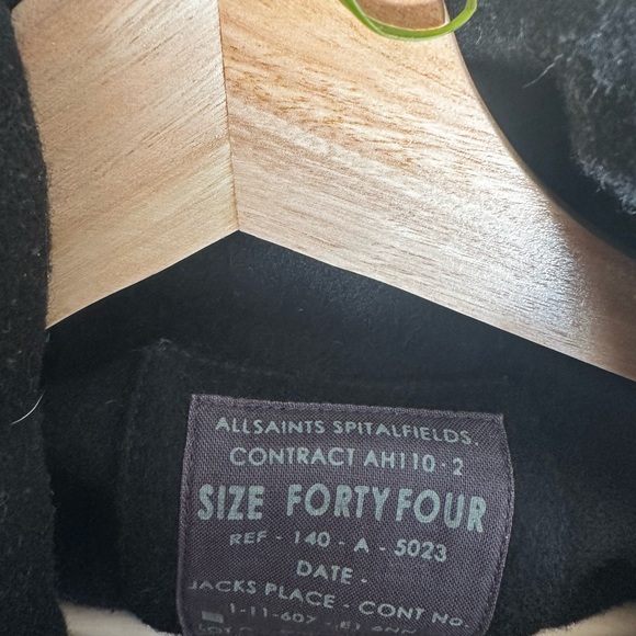 All Saints Double Breasted 3/4 Length Coat - Picture 2 of 2